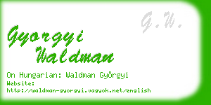 gyorgyi waldman business card
